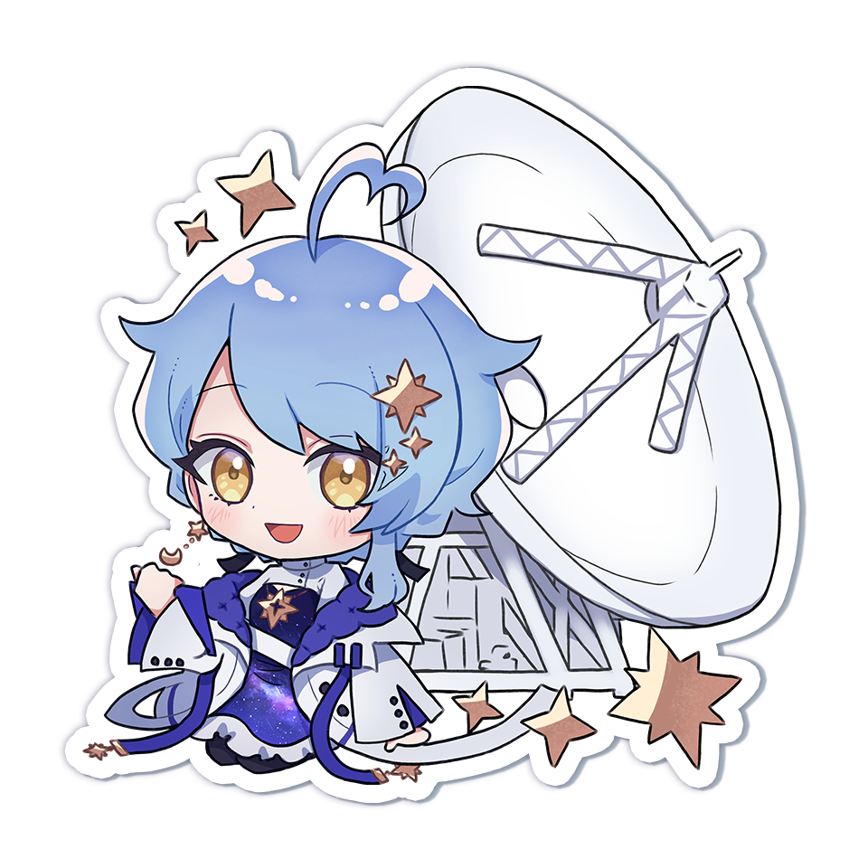 ウィンドアーチャークッキー 虚偽のカーニバル アクリルキーホルダースタンド オーロラアクリルキーホルダー（星と立ち耳）（月と垂れ耳